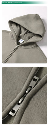 French terry with fleece zip up 345g