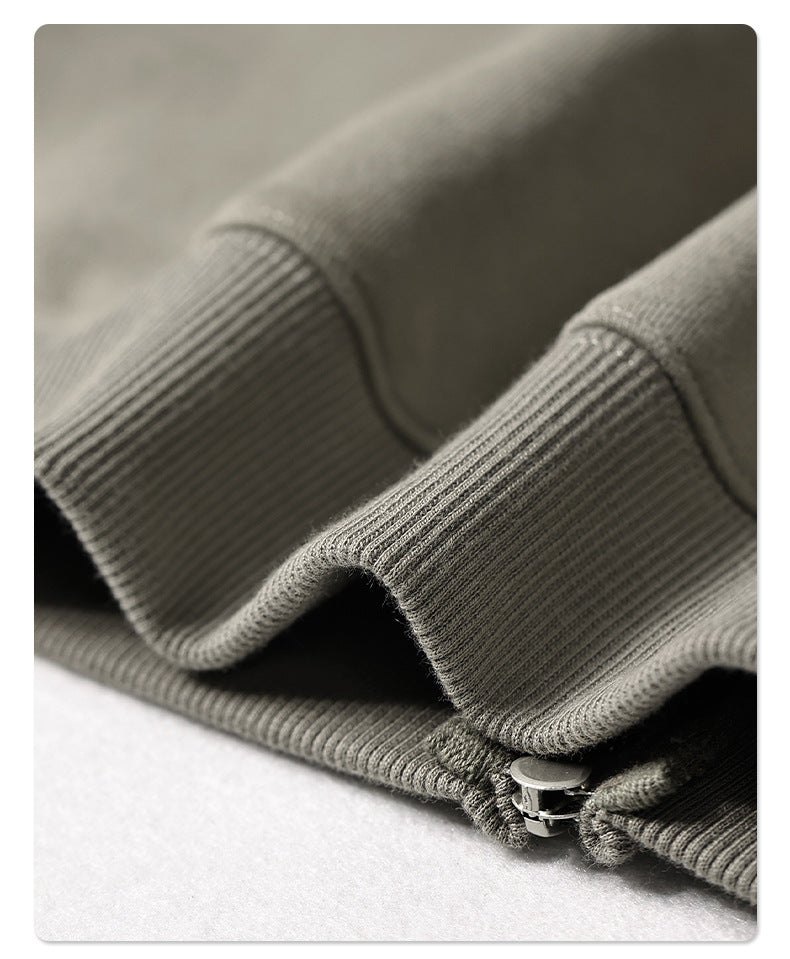 French terry with fleece zip up Sweatshirt Set 345g