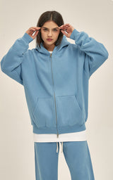French terry with fleece zip up 345g