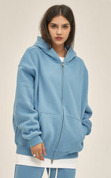 French terry with fleece zip up 345g