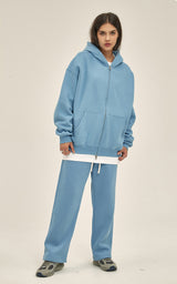 French terry with fleece zip up 345g