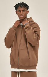 French terry with fleece zip up Sweatshirt Set 345g