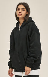 French terry with fleece zip up Sweatshirt Set 345g
