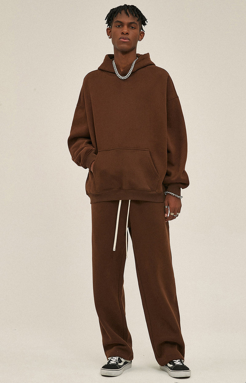 French terry with fleece hoodie 345g