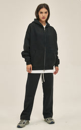 French terry with fleece zip up Sweatshirt Set 345g