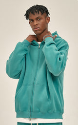 French terry with fleece zip up 345g