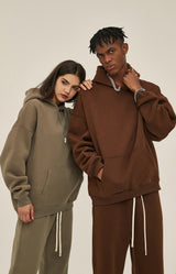 French terry with fleece hoodie 345g