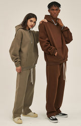 French terry with fleece hoodie 345g