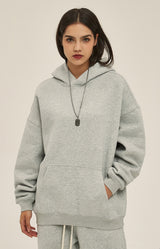 French terry with fleece hoodie 345g