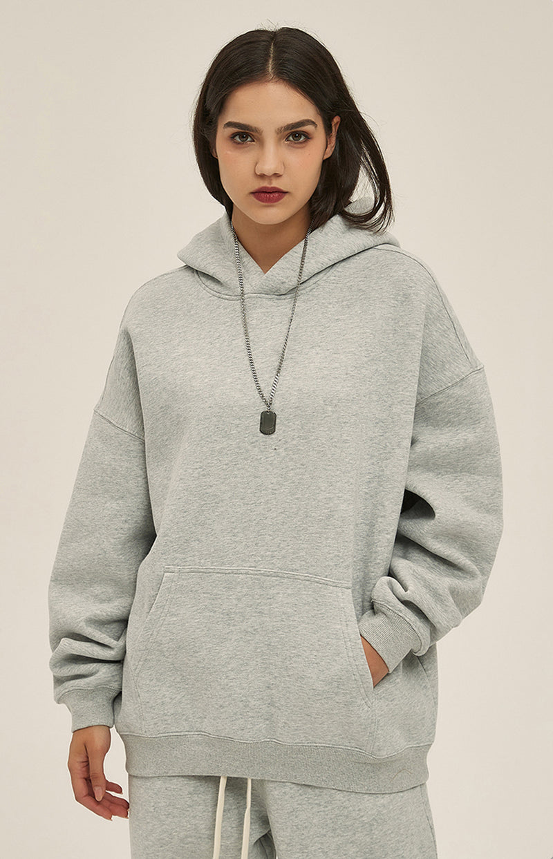French terry with fleece hoodie 345g