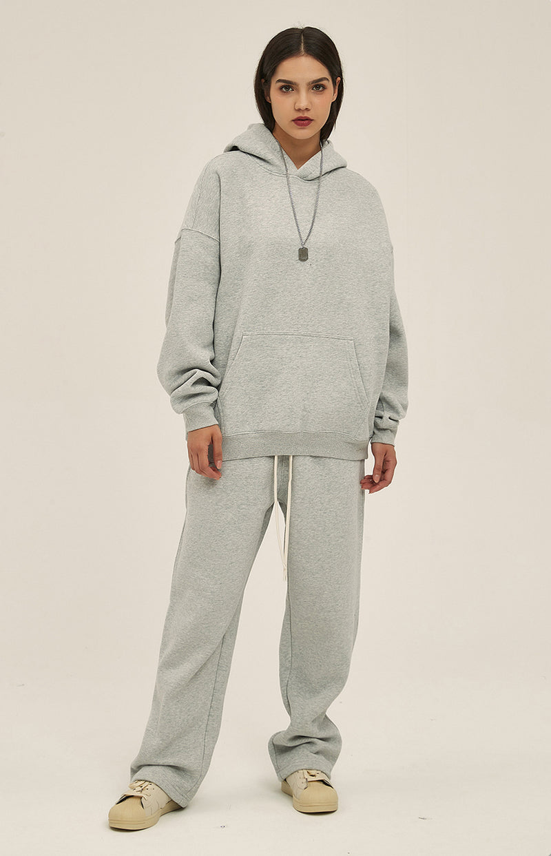 French terry with fleece hoodie 345g