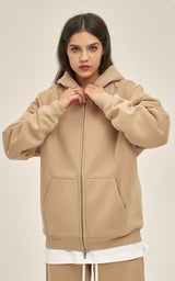 French terry with fleece zip up Sweatshirt Set 345g