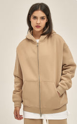 French terry with fleece zip up Sweatshirt Set 345g