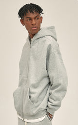 French terry with fleece zip up 345g