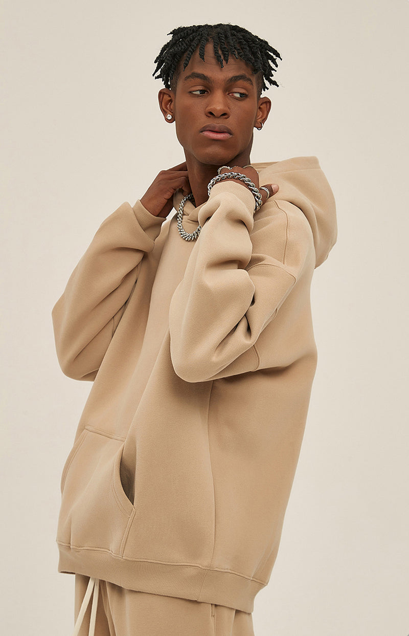 French terry with fleece hoodie 345g