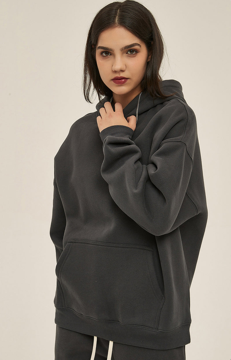 French terry with fleece hoodie 345g