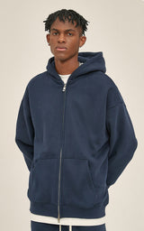 French terry with fleece zip up 345g
