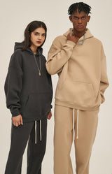 French terry with fleece hoodie 345g