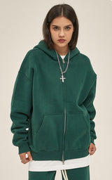 French terry with fleece zip up 345g