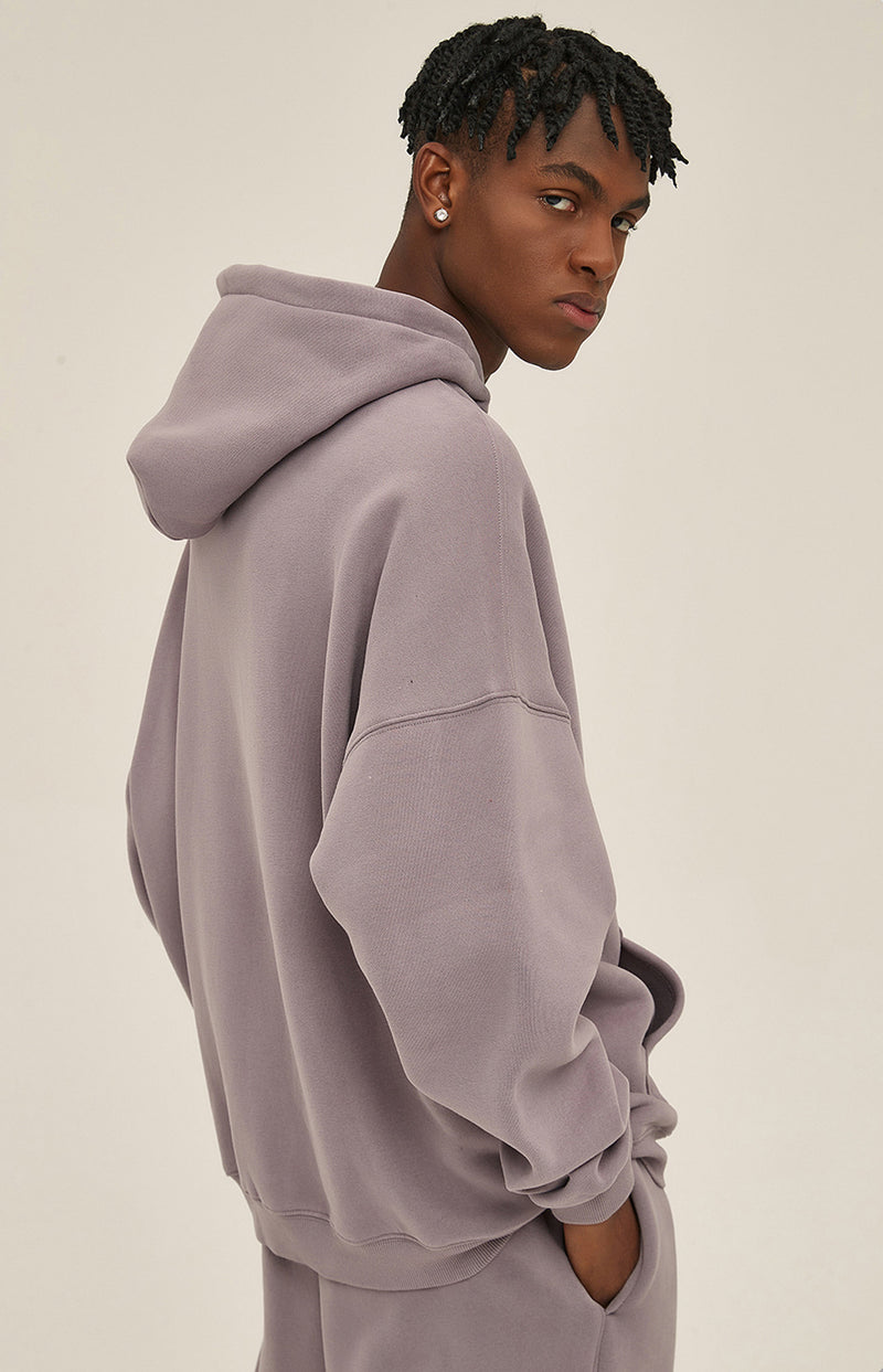 French terry with fleece hoodie 345g