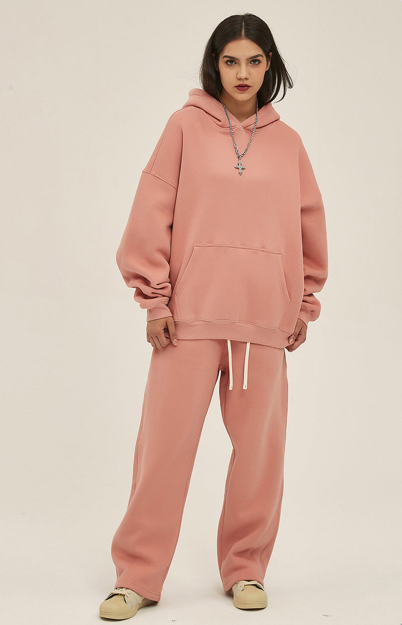 French terry with fleece hoodie 345g