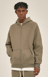 French terry with fleece zip up 345g