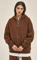 French terry with fleece zip up 345g