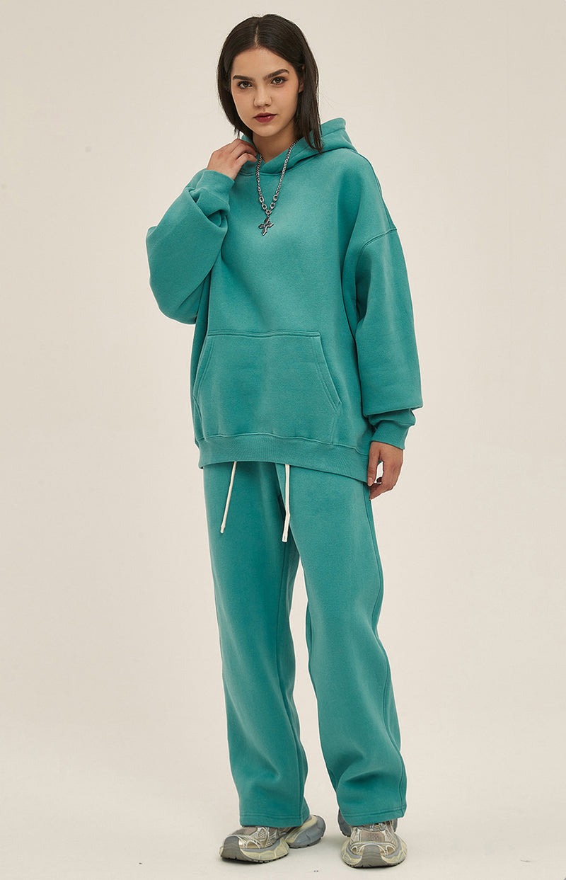 French terry with fleece hoodie 345g