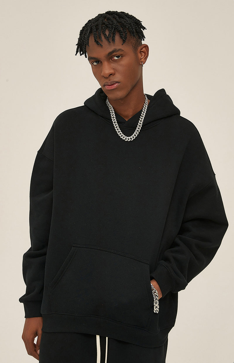 French terry with fleece hoodie 345g