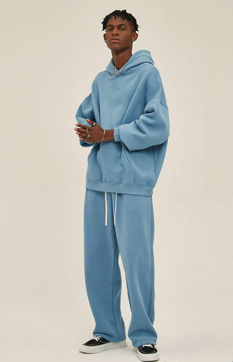 French terry with fleece hoodie 345g