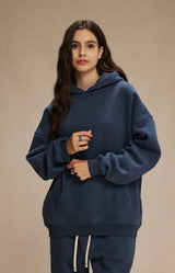 French terry with fleece hoodie 345g
