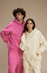 French terry with fleece hoodie 345g