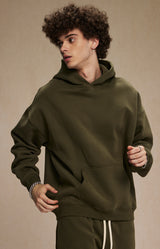 French terry with fleece hoodie 345g