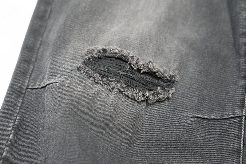 Double Waist Distressed Jean