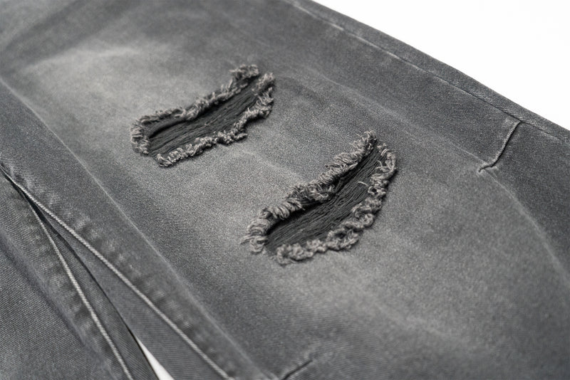 Double Waist Distressed Jean