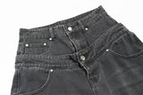 Double Waist Distressed Jean