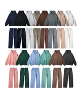 French terry with fleece zip up Sweatshirt Set 345g